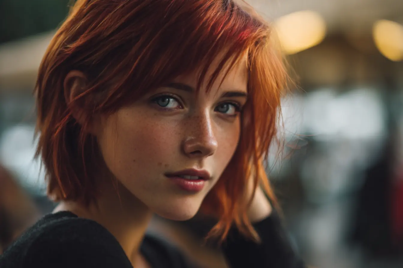 Modelos de cortes de cabelo curto ruivo para diferentes formatos de rosto