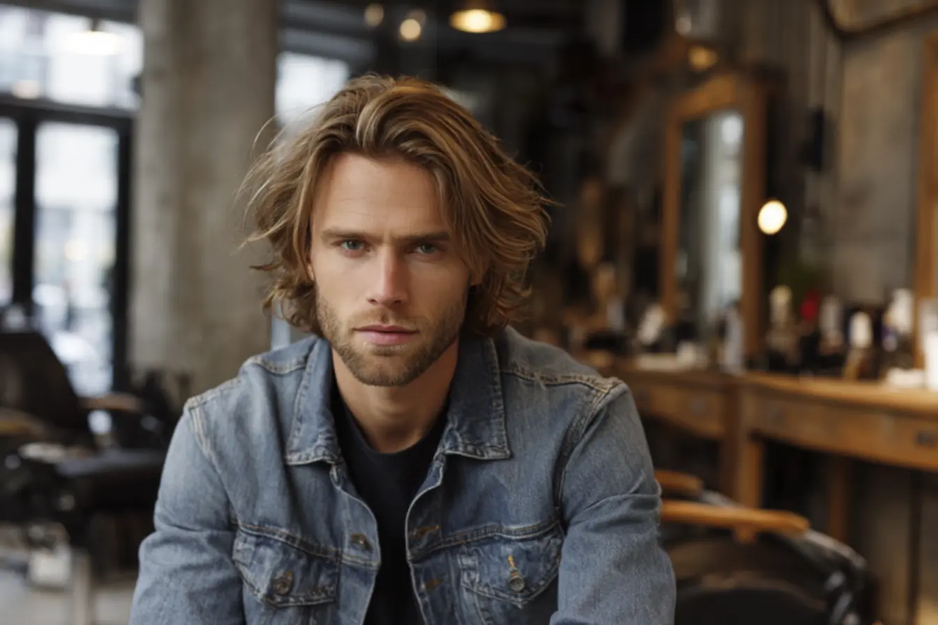 Estilos modernos de cortes de cabelo masculino médio com texturização e volume