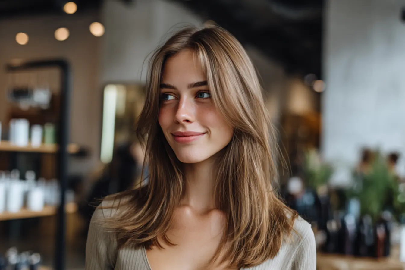 Cortes em Camadas para Cabelos Lisos que Embelezam Rostos Redondos e Slims