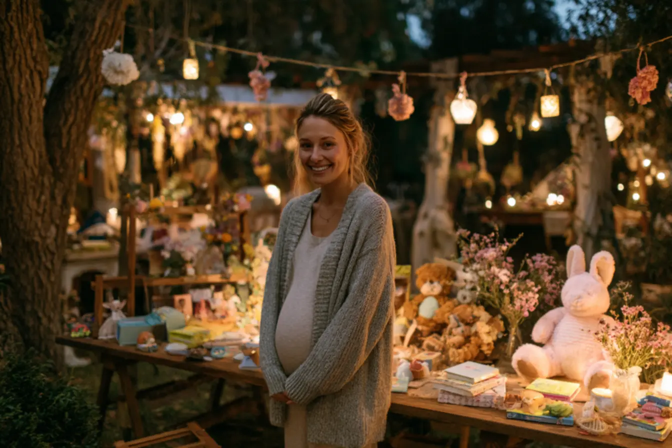 Decoração simples de chá de fralda usando itens do enxoval e objetos da casa