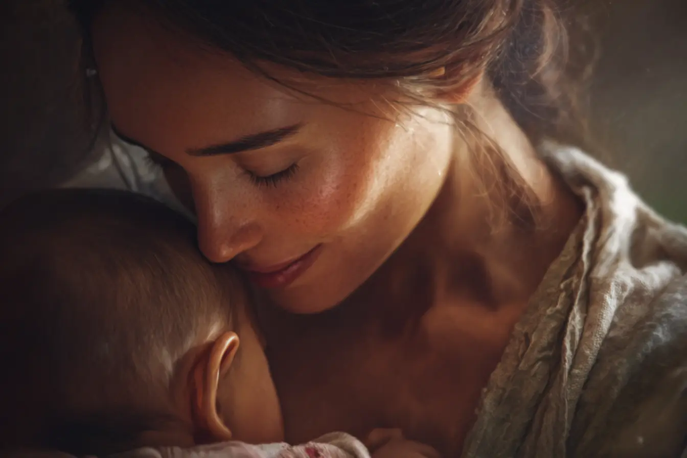 Demonstração da pega correta para amamentar com mamilo invertido