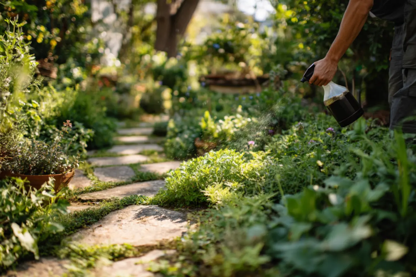 Receita caseira para eliminar ervas daninhas com vinagre, sal grosso e detergente