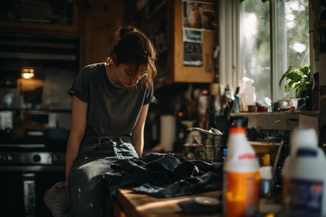 Cuidados para proteger a cor do jeans ao remover manchas de gordura