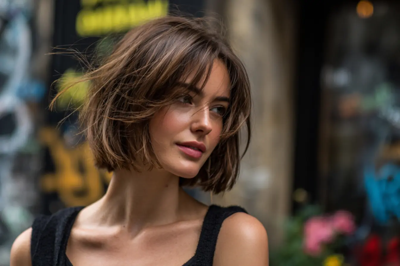 Comparação entre French Bob e Short Bob em cabelo liso feminino