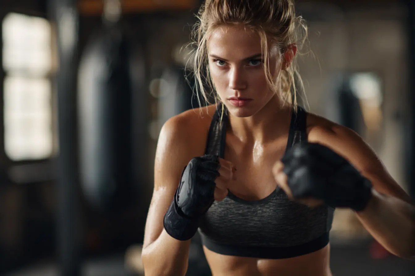 Ajuste correto de luvas femininas com bandagem para estabilidade de punho