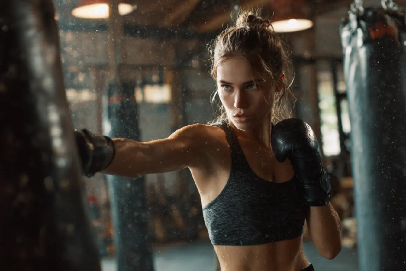 encaixe ergonômico de luvas de boxe femininas adaptado ao formato da mão