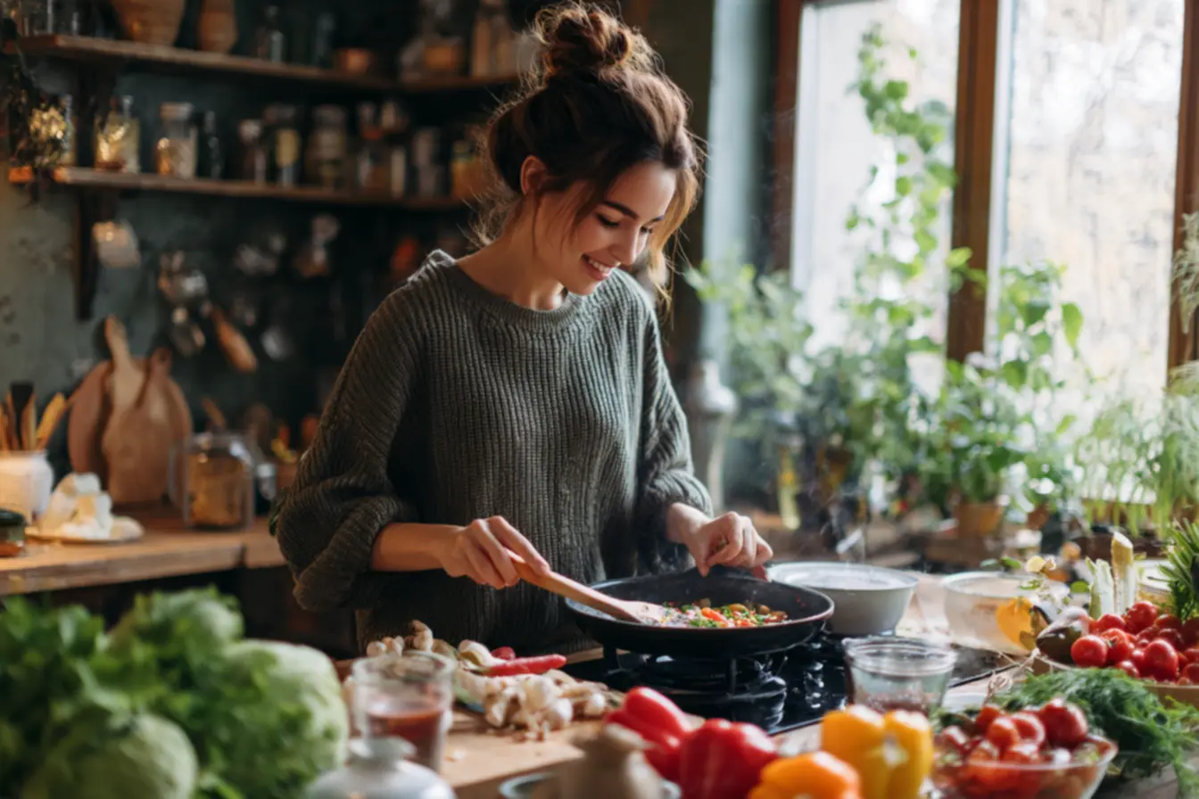 Stir fry rápido com vegetais variados