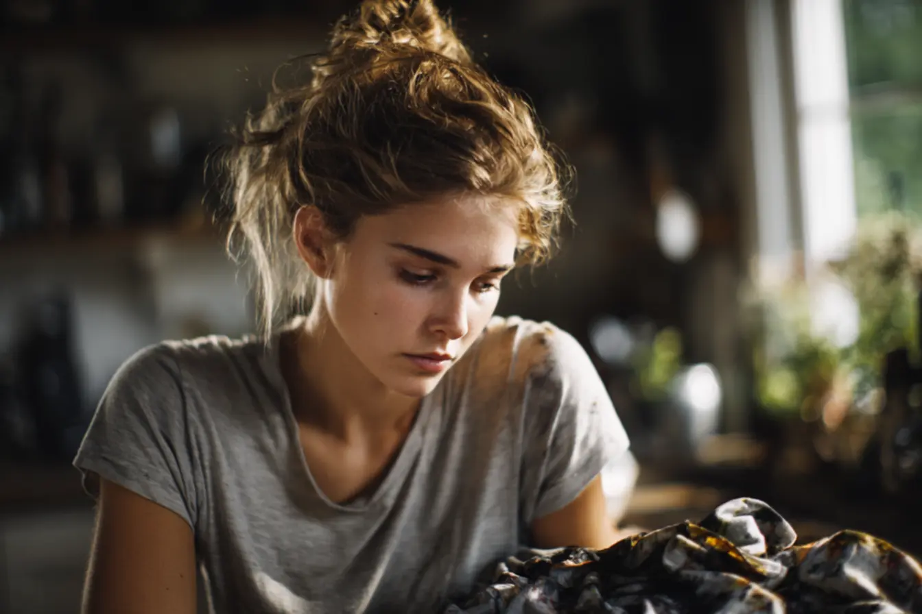 Técnica de imersão com leite quente para tecidos delicados manchados por tinta