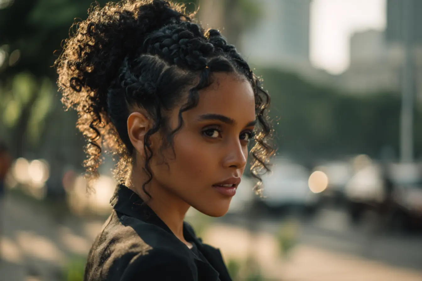 Kit de cabelo orgânico para boho braids com cachos definidos