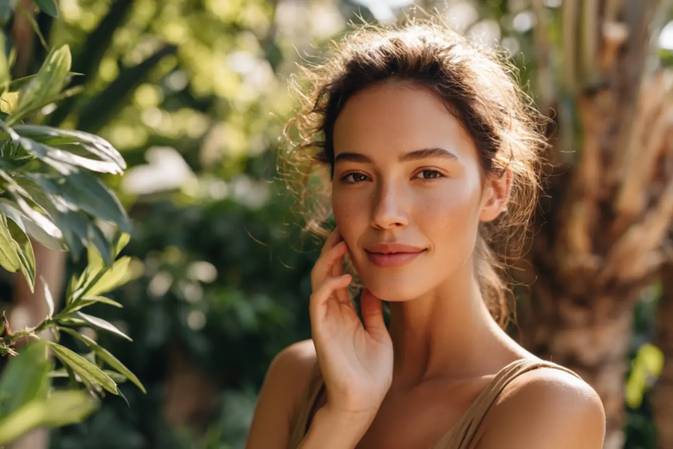 Rotina noturna de limpeza e nutrição facial com ingredientes naturais