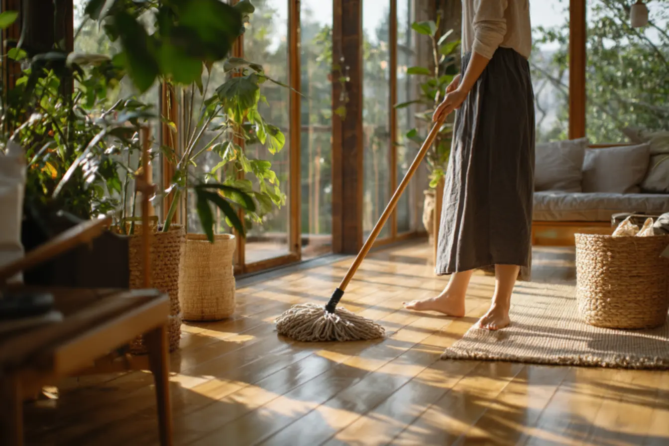 Passo a passo para limpeza profunda do chão com pano e mop