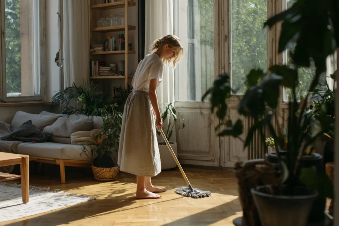 Cuidados com diferentes tipos de piso na limpeza doméstica