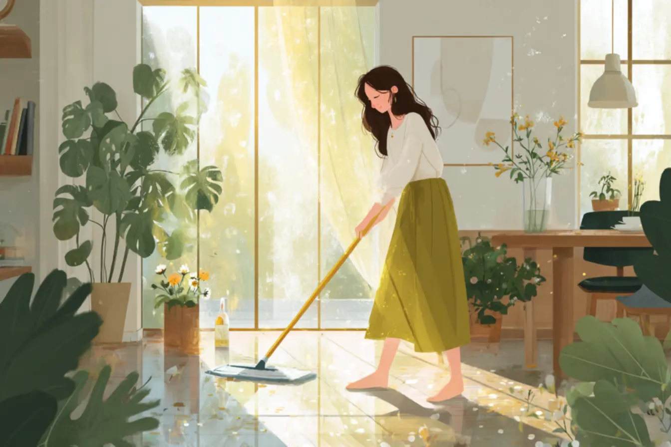 Técnicas eficazes para limpar o chão com pouco produto e manter o piso brilhante