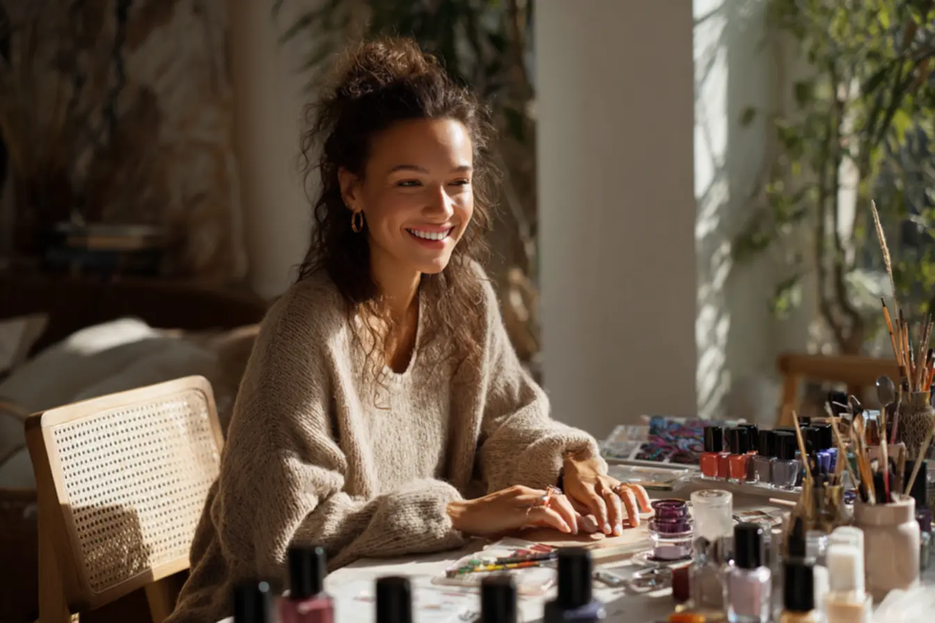 Unhas decoradas com esmalte feitas em casa para economizar na manicure