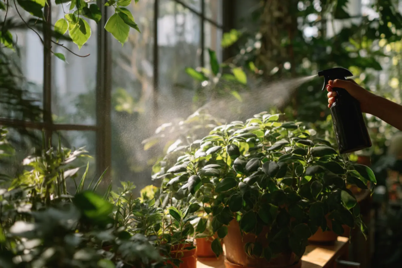 Folhas grandes e brilhantes após limpeza com água e sabão neutro