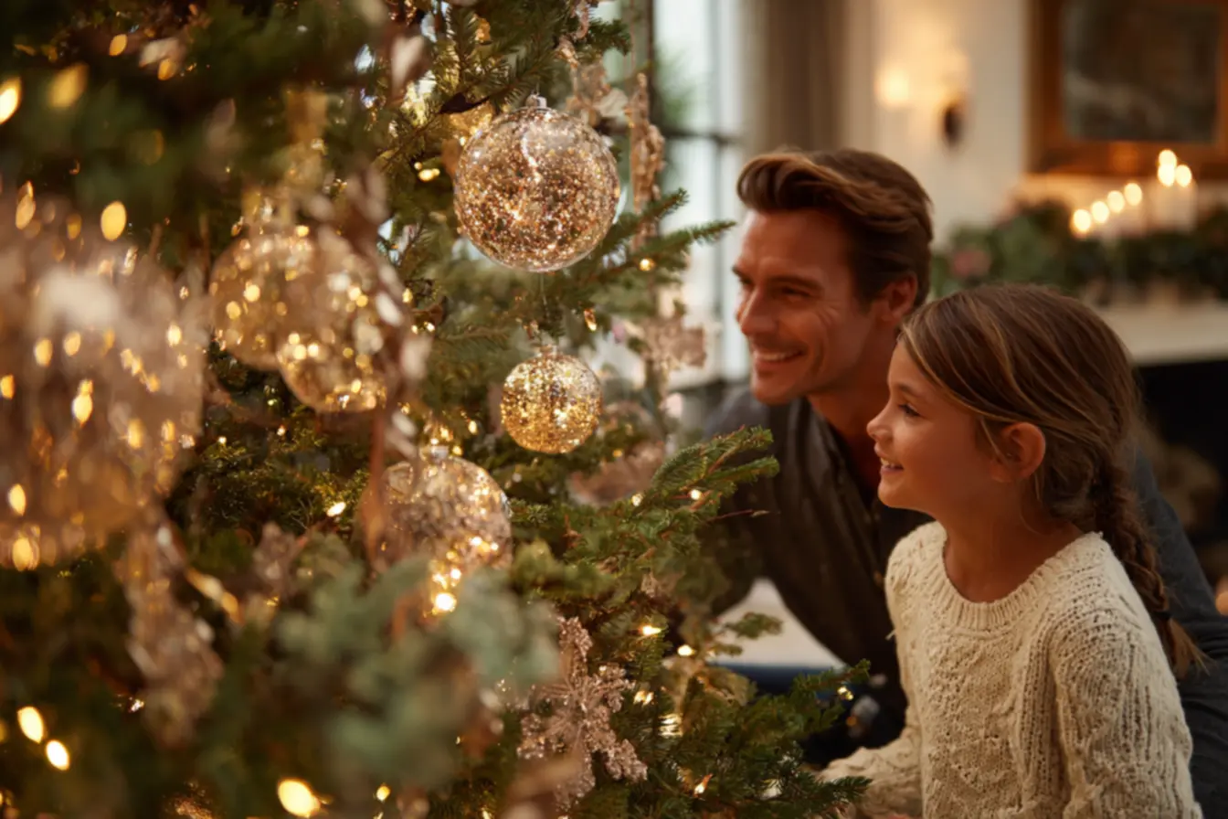 Comparação entre bolas de Natal de vidro e acrílico para decoração segura e sofisticada